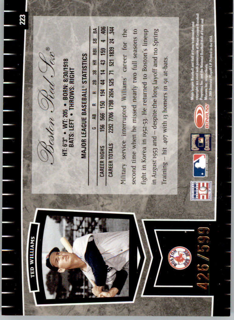 2004 Leaf Certified Cuts Baseball "Main Set" Base Cards #1 to #293 - Picture 263 of 272