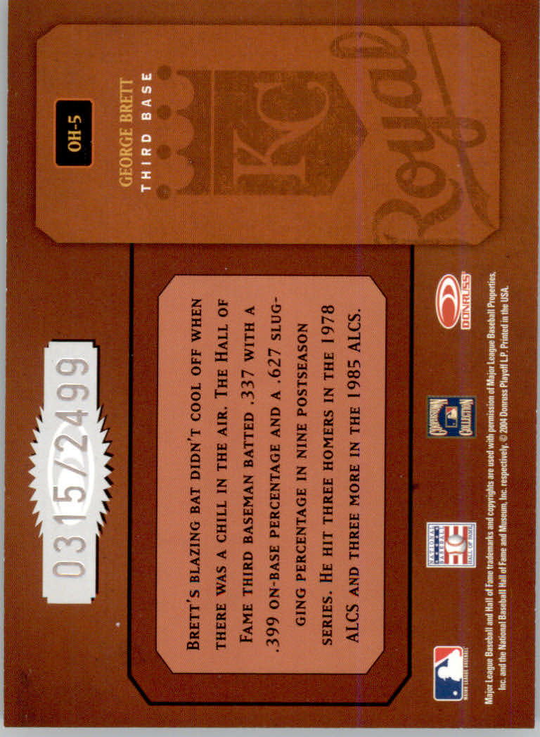 Tarjetas ""insertar e insertar paralelas"" de béisbol Donruss Classics 2004 - Imagen 121 de 123