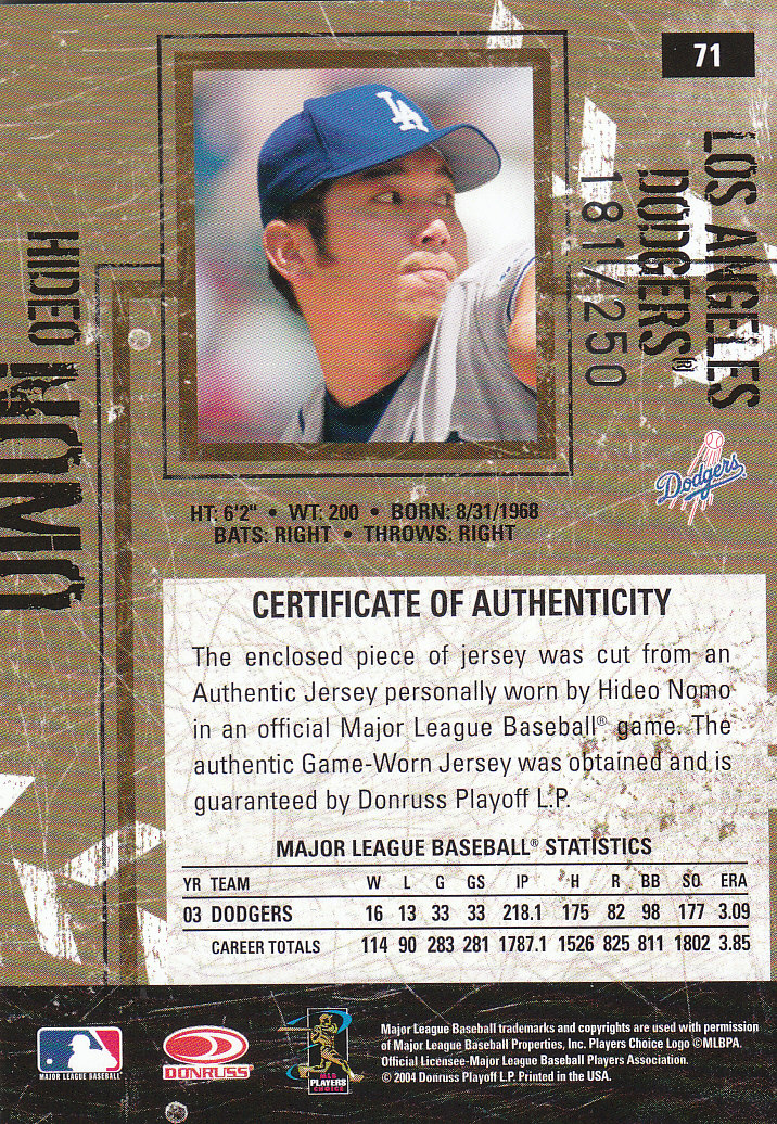 2004 Leather and Lumber Baseball "Materials and Signatures" Insert Cards - Bild 3 von 9