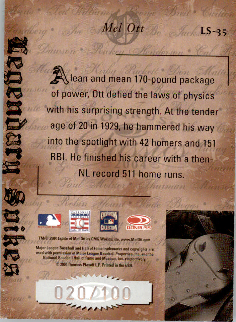 Tarjetas ""insertar e insertar paralelas"" de béisbol Donruss Classics 2004 - Imagen 67 de 123
