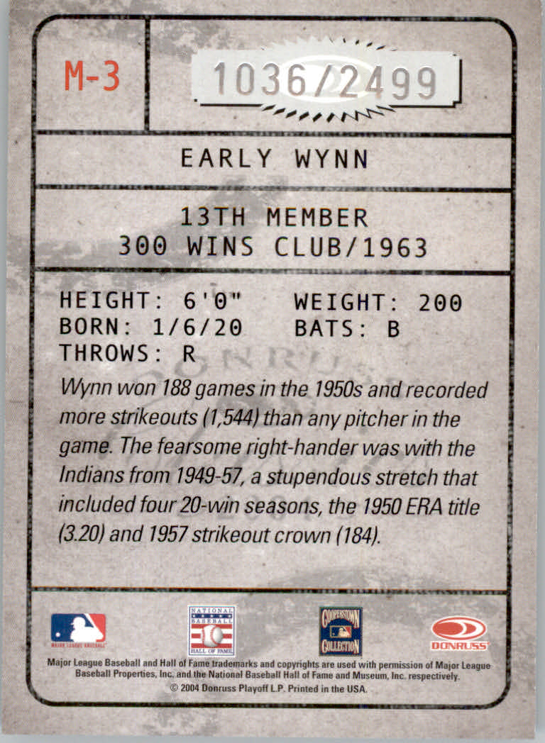 Tarjetas ""insertar e insertar paralelas"" de béisbol Donruss Classics 2004 - Imagen 73 de 123
