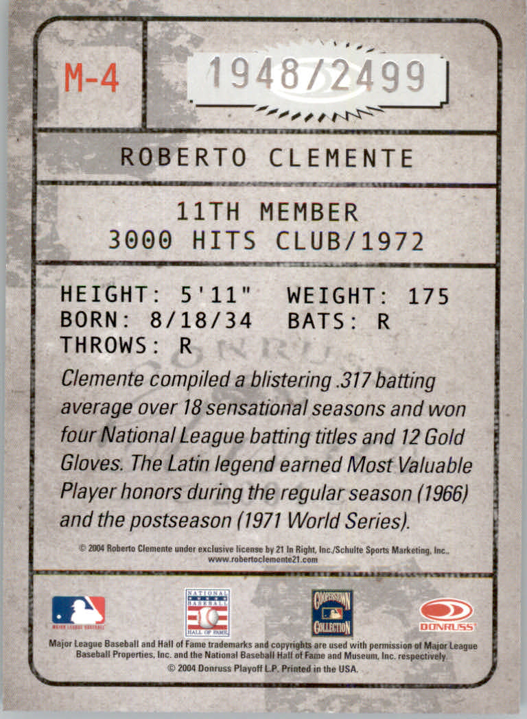 Tarjetas ""insertar e insertar paralelas"" de béisbol Donruss Classics 2004 - Imagen 75 de 123