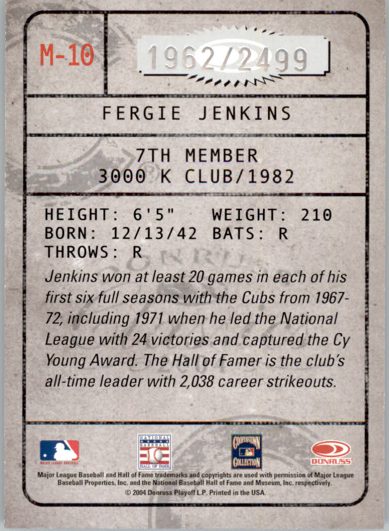 Tarjetas ""insertar e insertar paralelas"" de béisbol Donruss Classics 2004 - Imagen 87 de 123