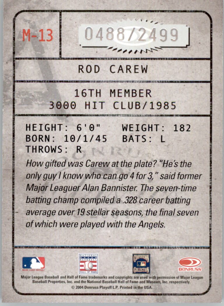 Tarjetas ""insertar e insertar paralelas"" de béisbol Donruss Classics 2004 - Imagen 93 de 123