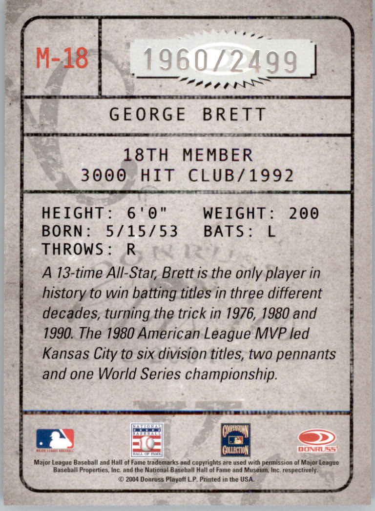 Tarjetas ""insertar e insertar paralelas"" de béisbol Donruss Classics 2004 - Imagen 103 de 123