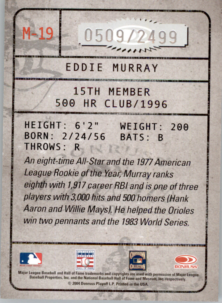 Tarjetas ""insertar e insertar paralelas"" de béisbol Donruss Classics 2004 - Imagen 105 de 123