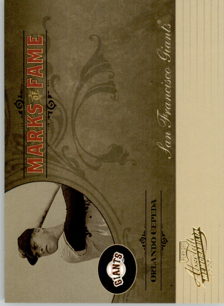 Tarjetas de inserto de béisbol Absolute Memorabilia 2005 ""Héroes y marcas de fama - Imagen 27 de 32
