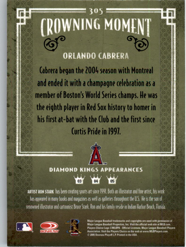 thumbnail 205  - 2005 Diamond Kings Framed Red Baseball Card Pick