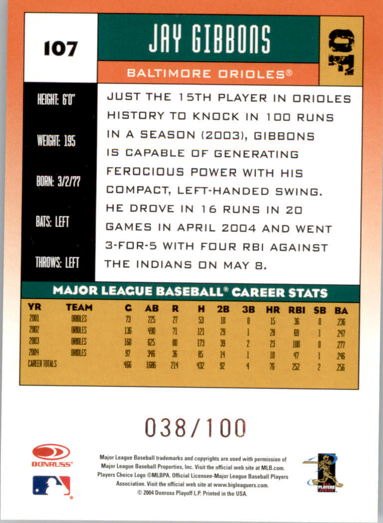 Carte "Parallele" Donruss Baseball 2005 - Foto 7 di 83