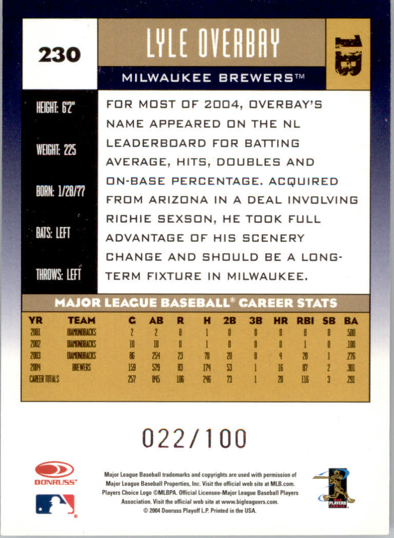 Carte "Parallele" Donruss Baseball 2005 - Foto 15 di 83