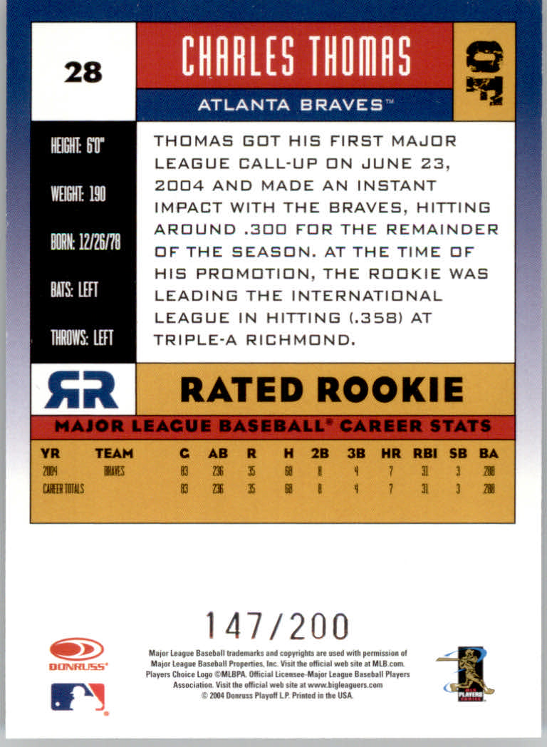 Carte "Parallele" Donruss Baseball 2005 - Foto 23 di 83