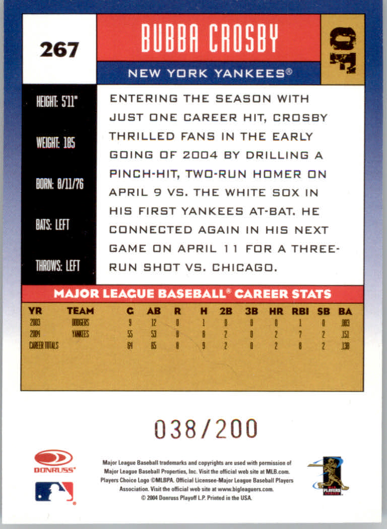 Carte "Parallele" Donruss Baseball 2005 - Foto 31 di 83
