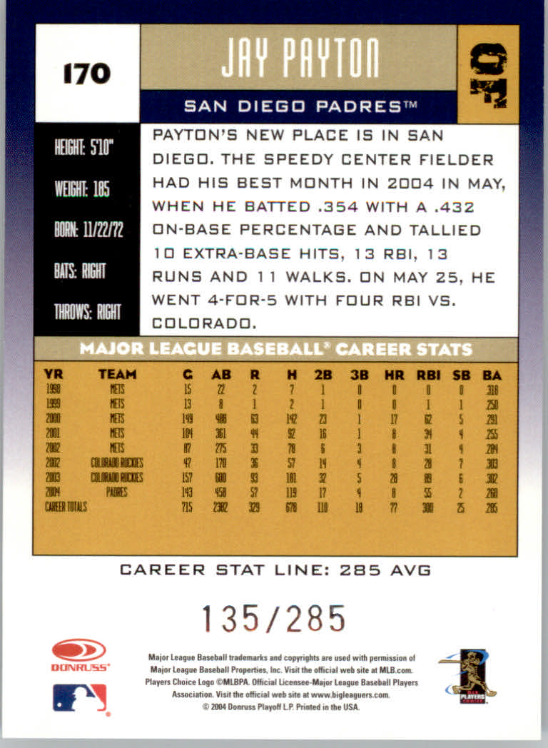 Carte "Parallele" Donruss Baseball 2005 - Foto 57 di 83
