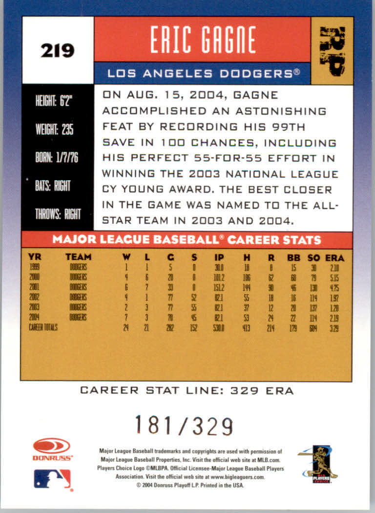 Carte "Parallele" Donruss Baseball 2005 - Foto 59 di 83