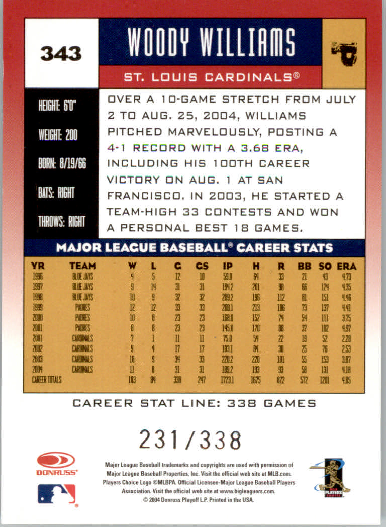 Carte "Parallele" Donruss Baseball 2005 - Foto 67 di 83