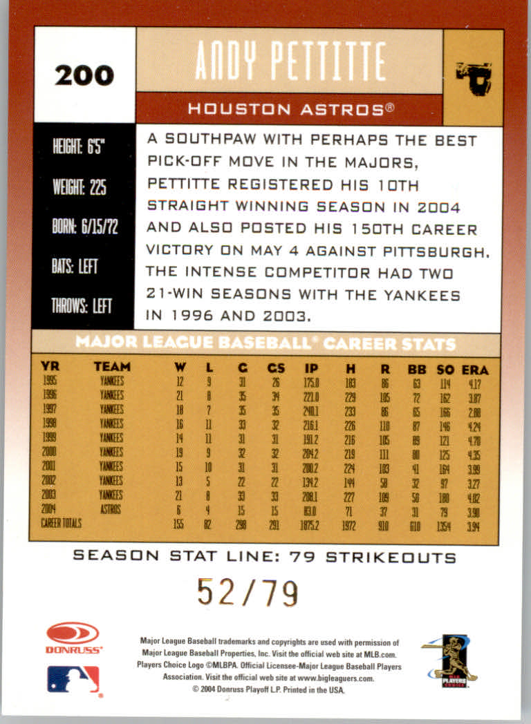 Carte "Parallele" Donruss Baseball 2005 - Foto 75 di 83