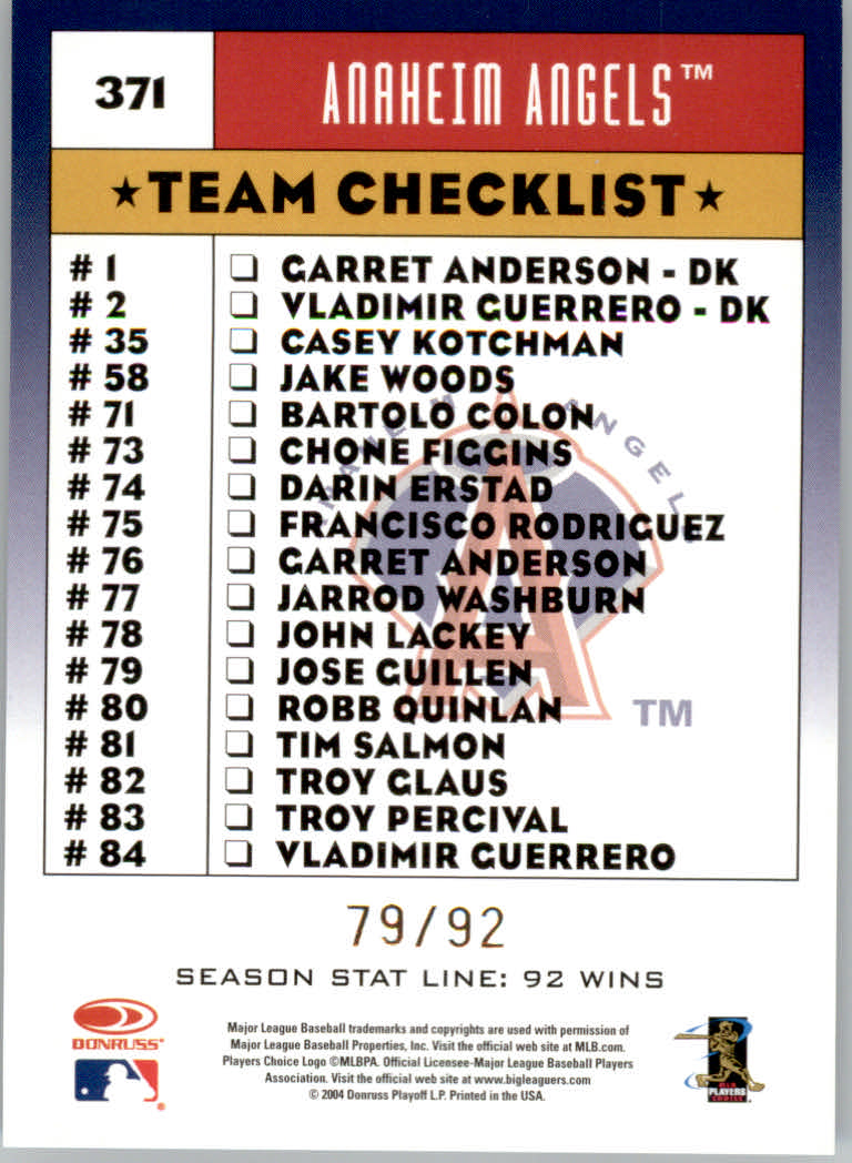 Carte "Parallele" Donruss Baseball 2005 - Foto 81 di 83