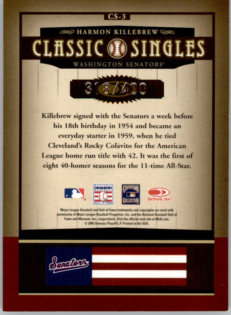2005 Donruss Classics Baseball "Classic Combos and Singles" Insert Cards - Picture 15 of 39