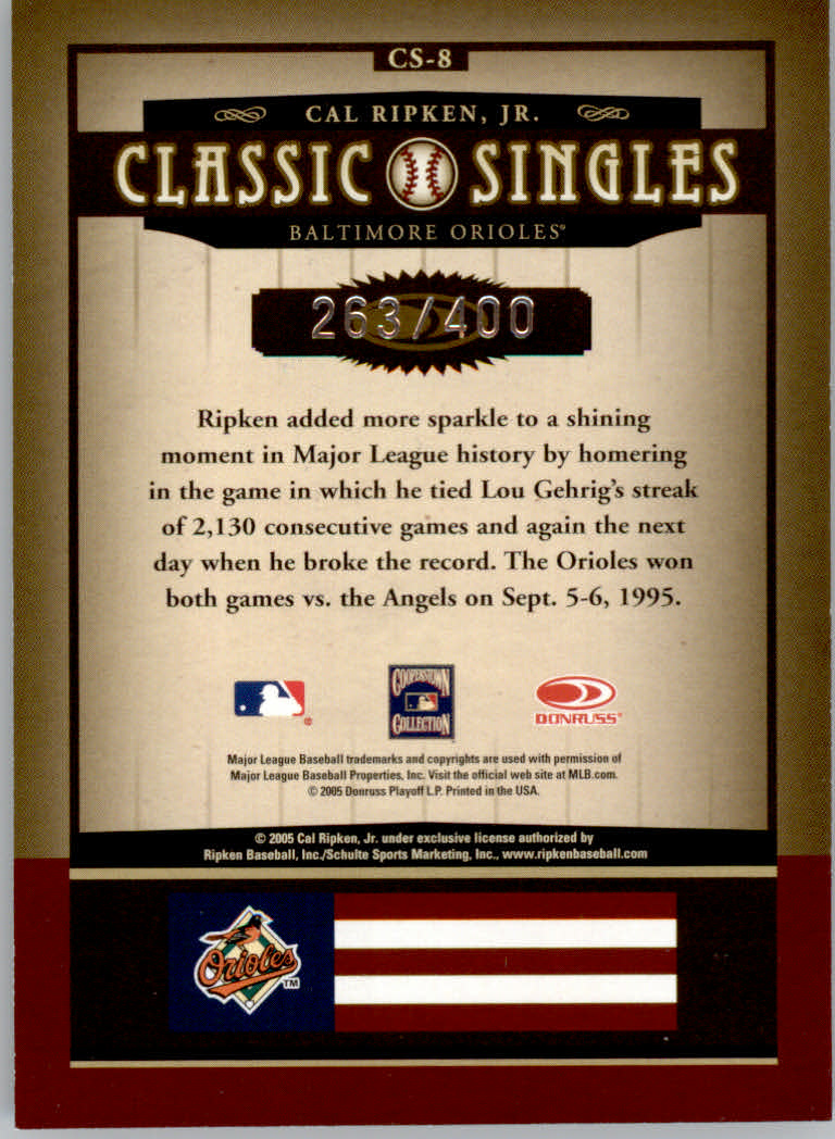 2005 Donruss Classics Baseball "Classic Combos and Singles" Insert Cards - Picture 21 of 39
