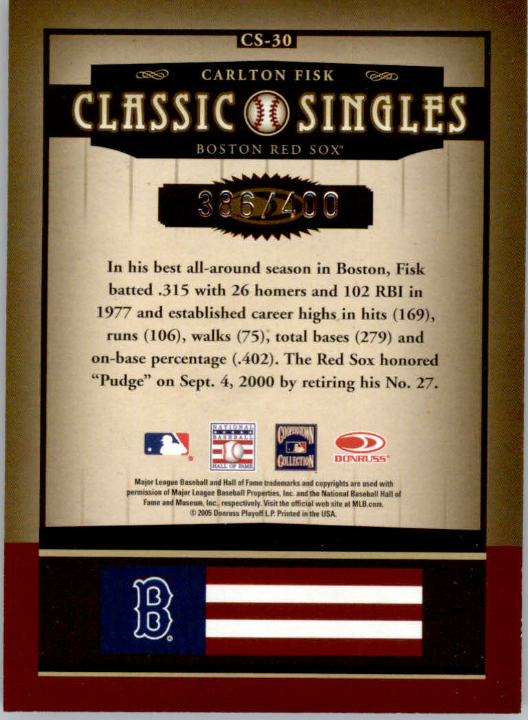 2005 Donruss Classics Baseball "Classic Combos and Singles" Insert Cards - Picture 37 of 39