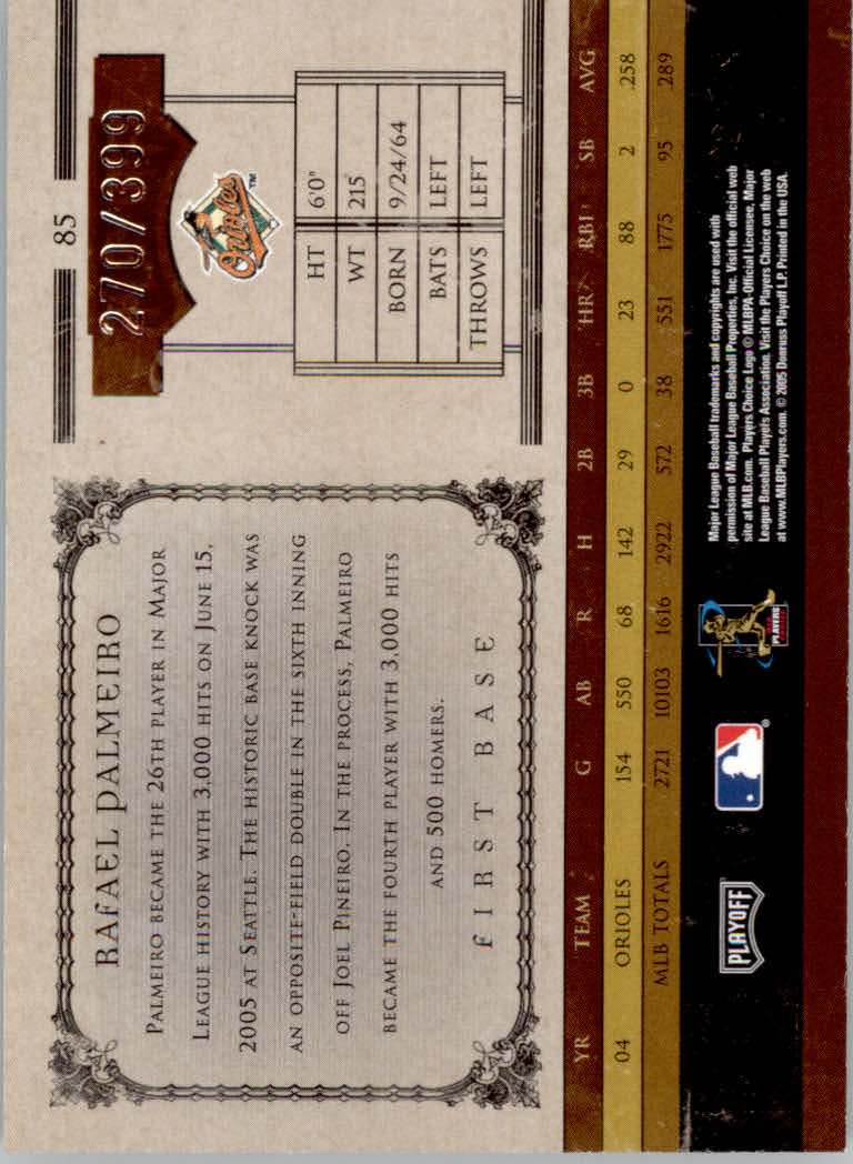 2005 Prime Cuts Baseball Cards - Picture 67 of 71