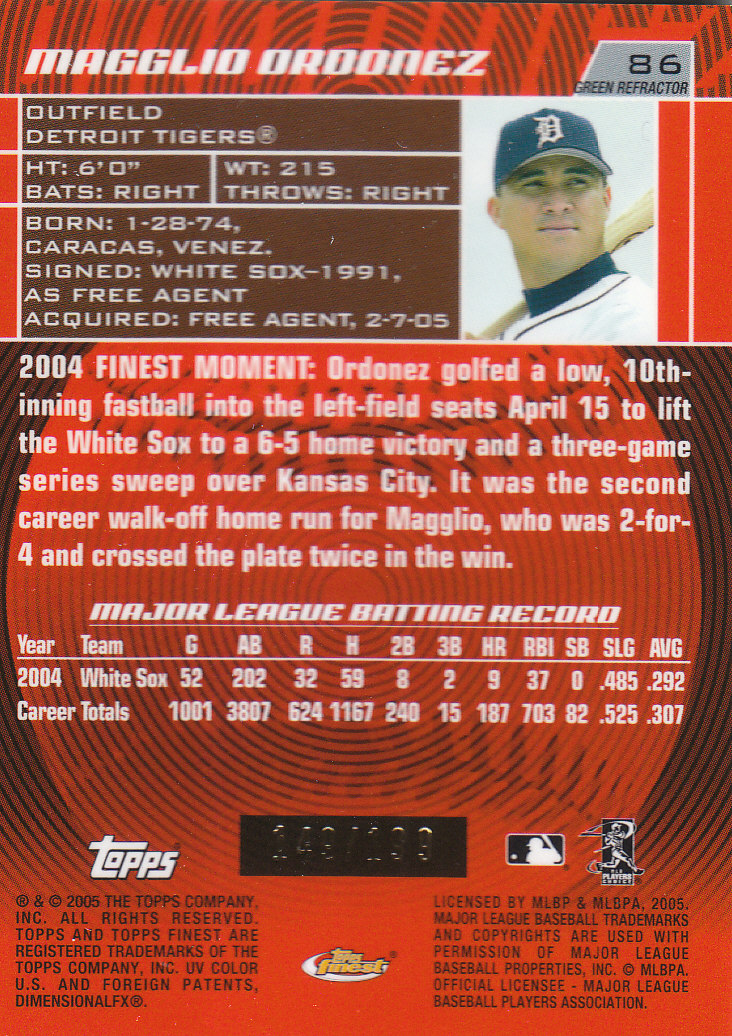 2005 Finest Baseball - Picture 231 of 239