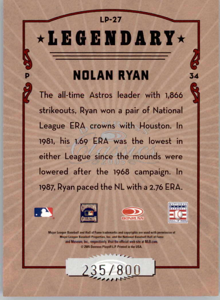 Tarjetas de inserción ""Legendary Lemberjacks and Players"" de béisbol Donruss Classics 2005 - Imagen 93 de 133