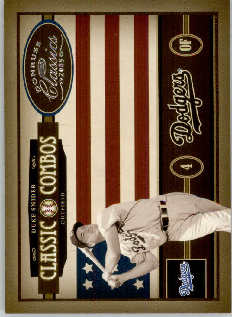 2005 Donruss Classics Baseball "Classic Combos and Singles" Insert Cards - Picture 10 of 39