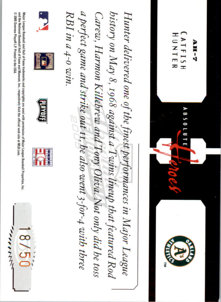 Tarjetas de inserto de béisbol Absolute Memorabilia 2005 ""Héroes y marcas de fama - Imagen 16 de 32