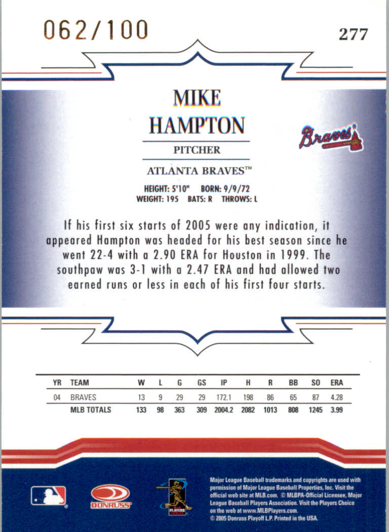 Tarjetas paralelas de béisbol Throwback Threads 2005 "Gold Century Proof" - Imagen 11 de 11