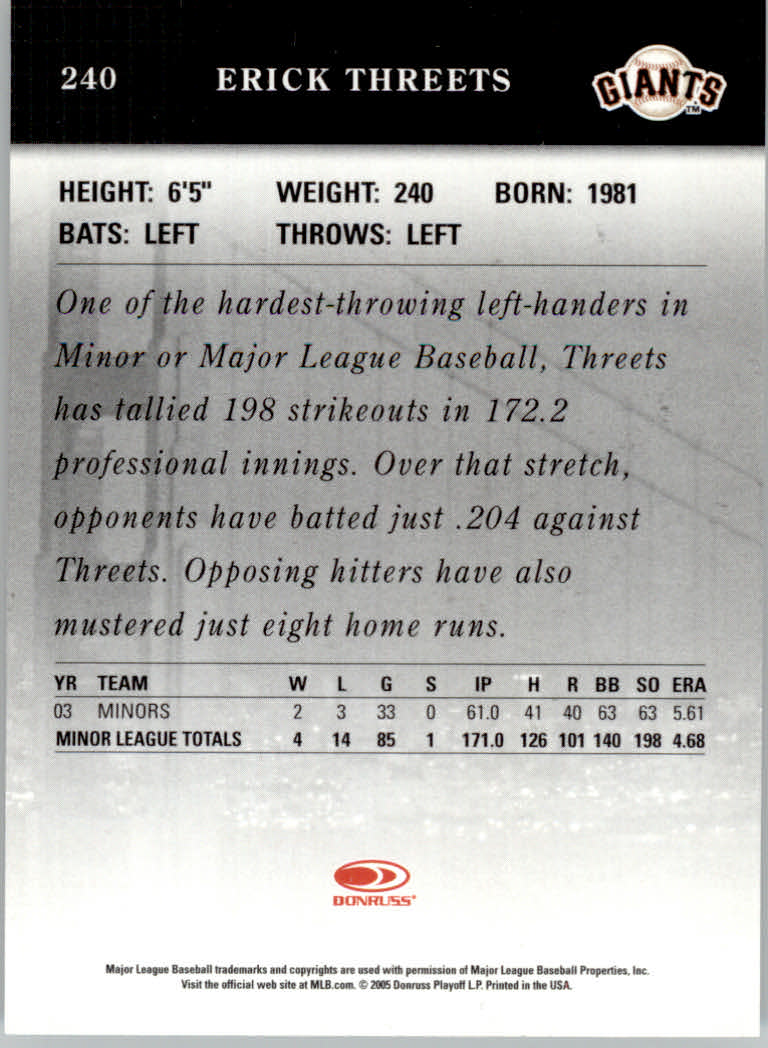 2005 Studio Baseball "Main Set" Cards #151 to #300 - Picture 155 of 257