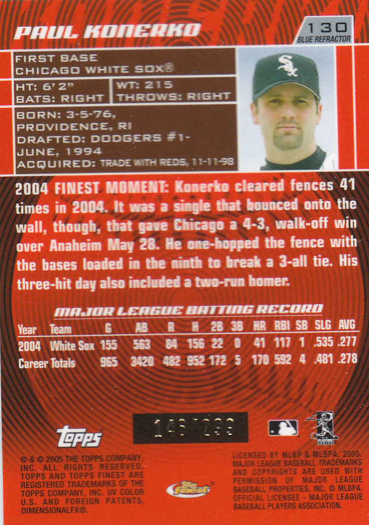 2005 Finest Baseball - Picture 225 of 239
