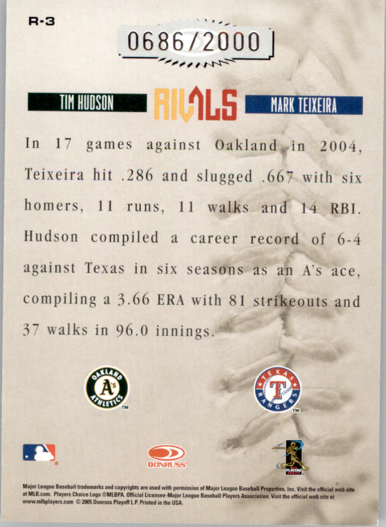 2005 Leather and Lumber Baseball "Naturals and Rivals" Insert Cards - Picture 35 of 66