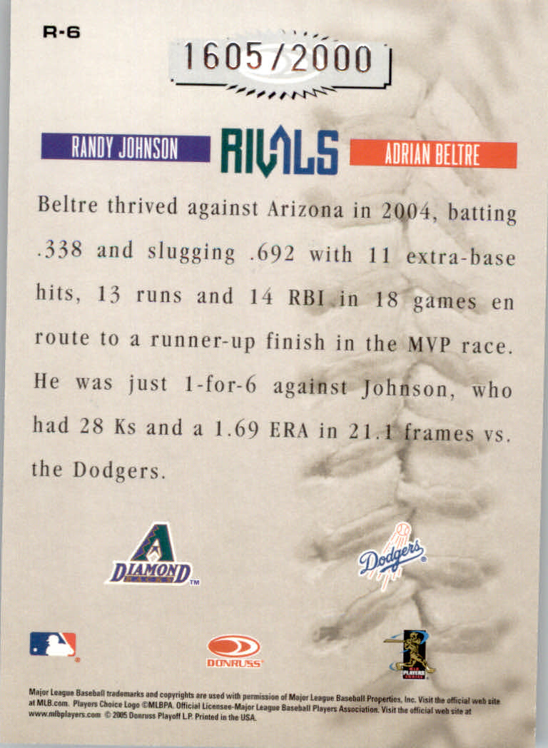 2005 Leather and Lumber Baseball "Naturals and Rivals" Insert Cards - Picture 37 of 66