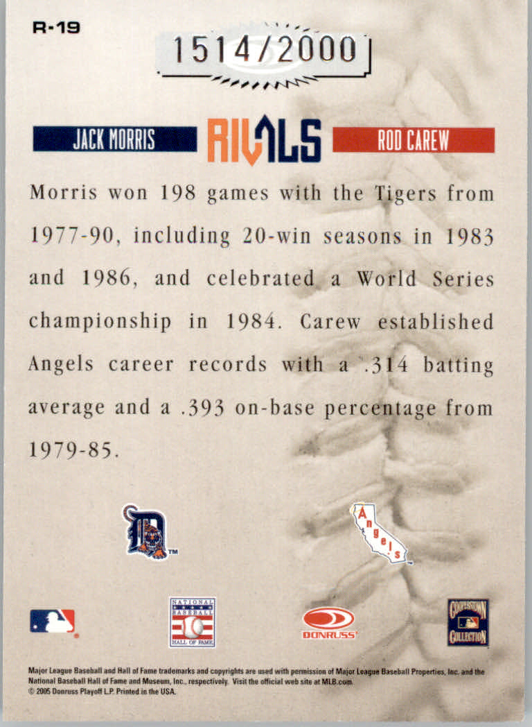 2005 Leather and Lumber Baseball "Naturals and Rivals" Insert Cards - Picture 58 of 66
