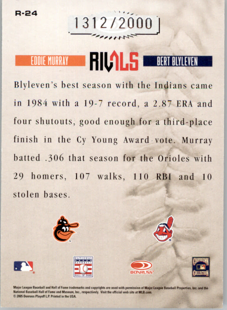 2005 Leather and Lumber Baseball "Naturals and Rivals" Insert Cards - Picture 64 of 66