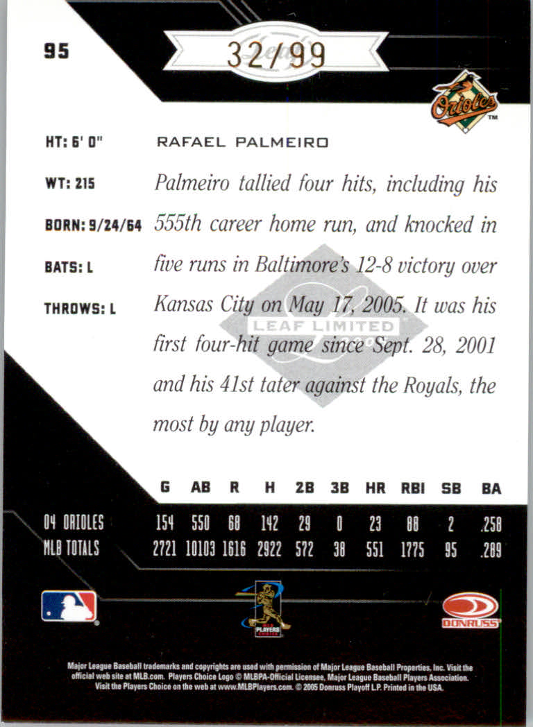 Carte Parallele "Spotlight" Baseball Limited Leaf 2005 - Foto 21 di 65