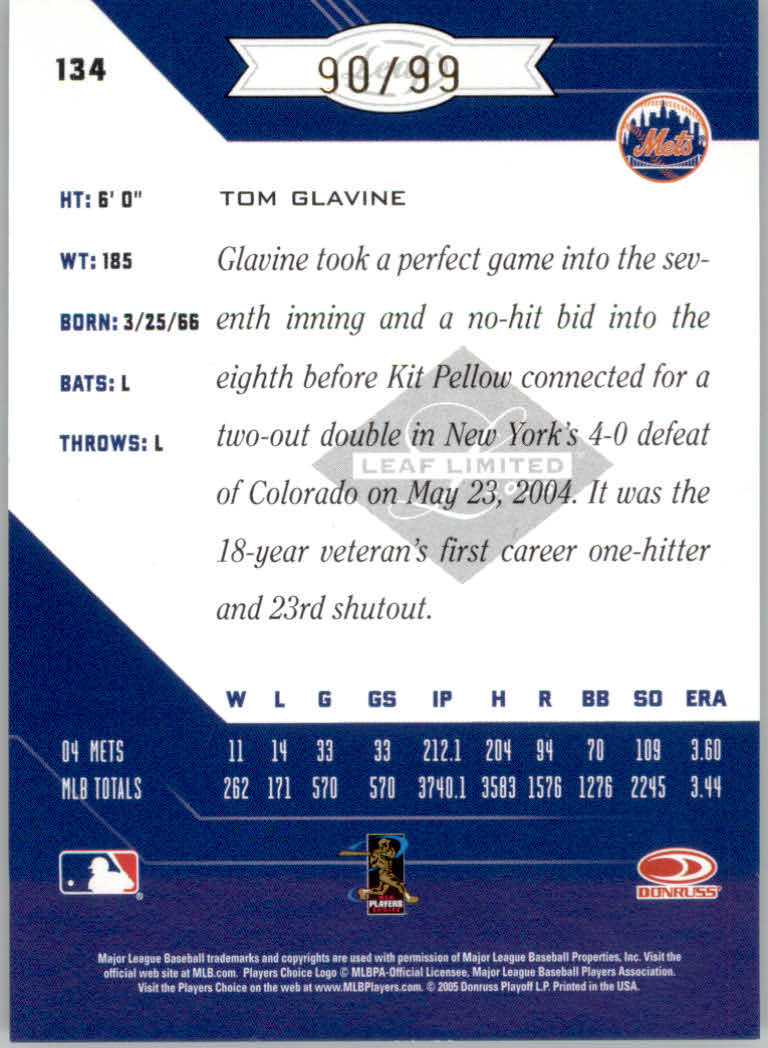 Carte Parallele "Spotlight" Baseball Limited Leaf 2005 - Foto 27 di 65