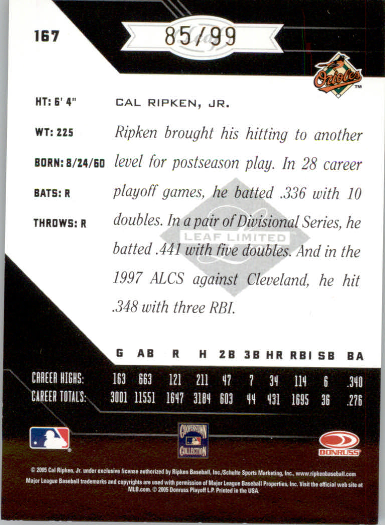 Carte Parallele "Spotlight" Baseball Limited Leaf 2005 - Foto 31 di 65