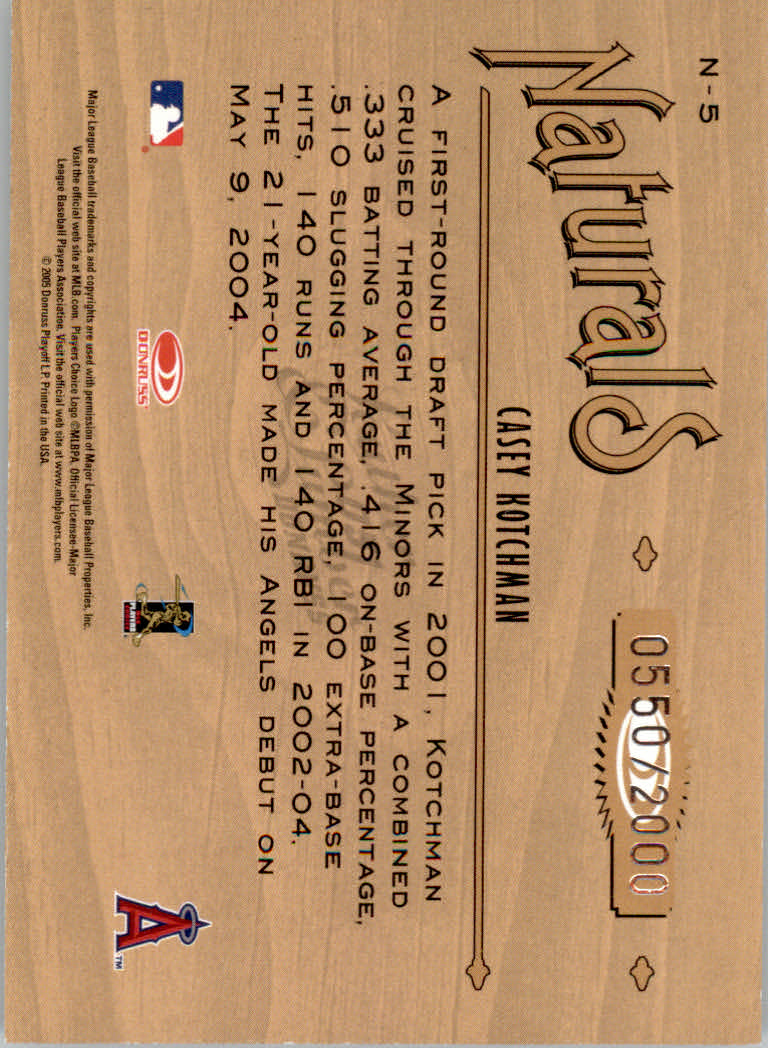 2005 Leather and Lumber Baseball "Naturals and Rivals" Insert Cards - Picture 7 of 66