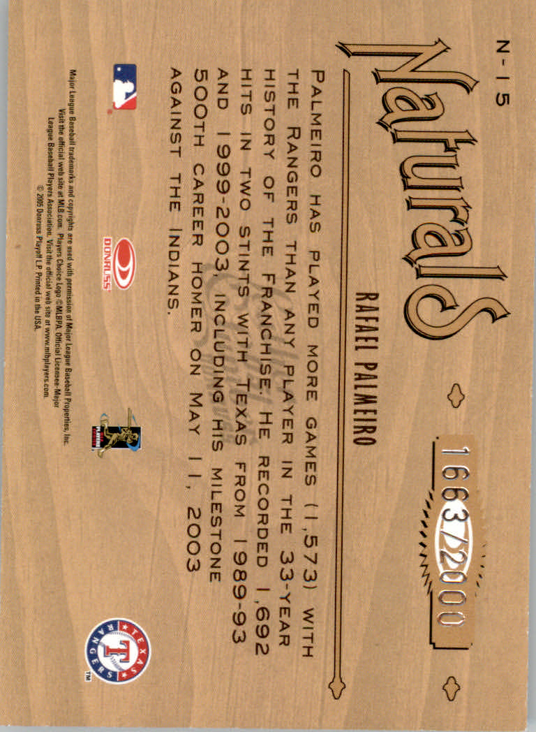 2005 Leather and Lumber Baseball "Naturals and Rivals" Insert Cards - Picture 21 of 66