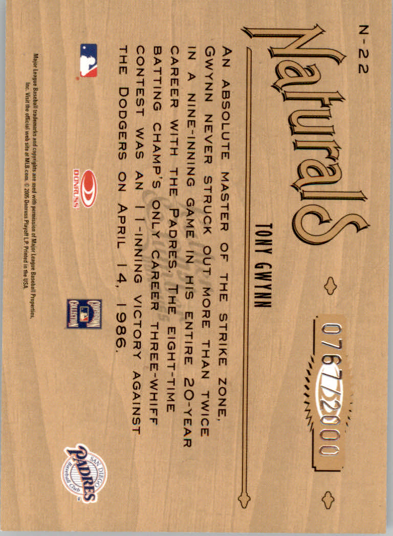 2005 Leather and Lumber Baseball "Naturals and Rivals" Insert Cards - Picture 27 of 66
