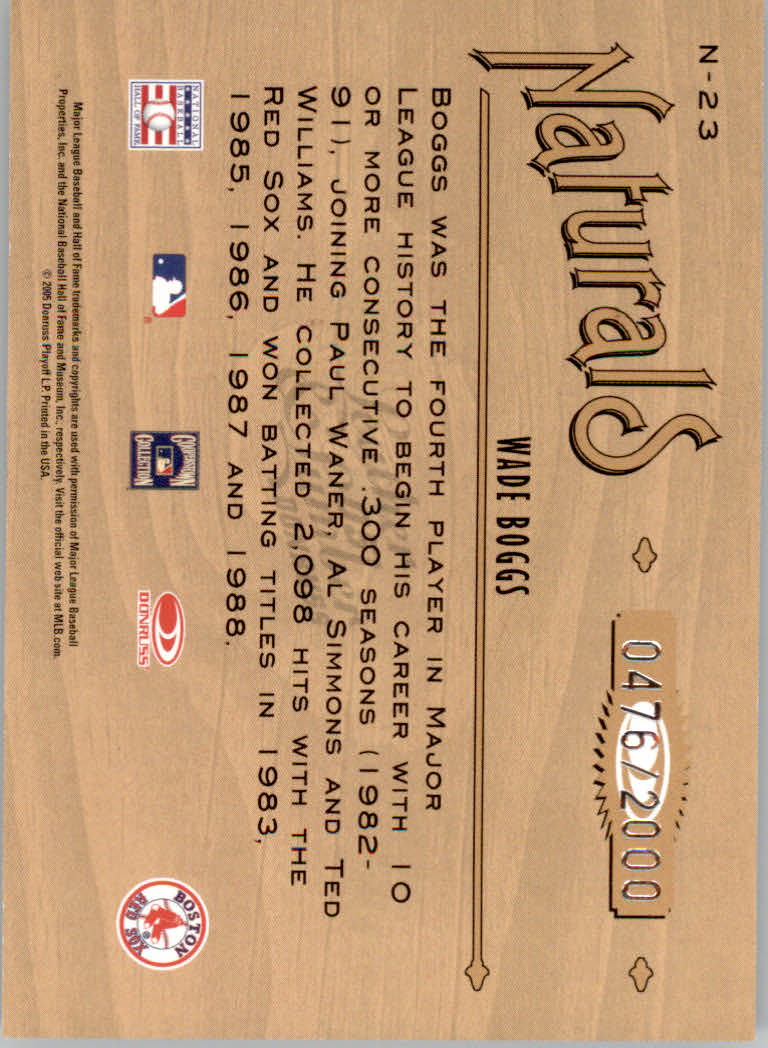 2005 Leather and Lumber Baseball "Naturals and Rivals" Insert Cards - Picture 29 of 66