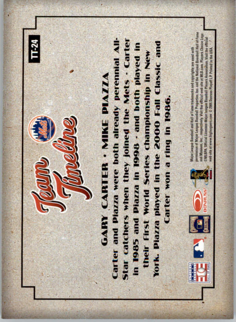 Carte Inserte Diamond Kings Baseball 2005 "Team Timeline" - Foto 31 di 33