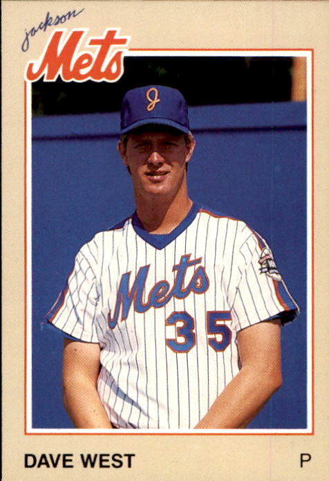 1987 Jackson Mets Feder #23 Dave West Memphis Tennessee TN ...