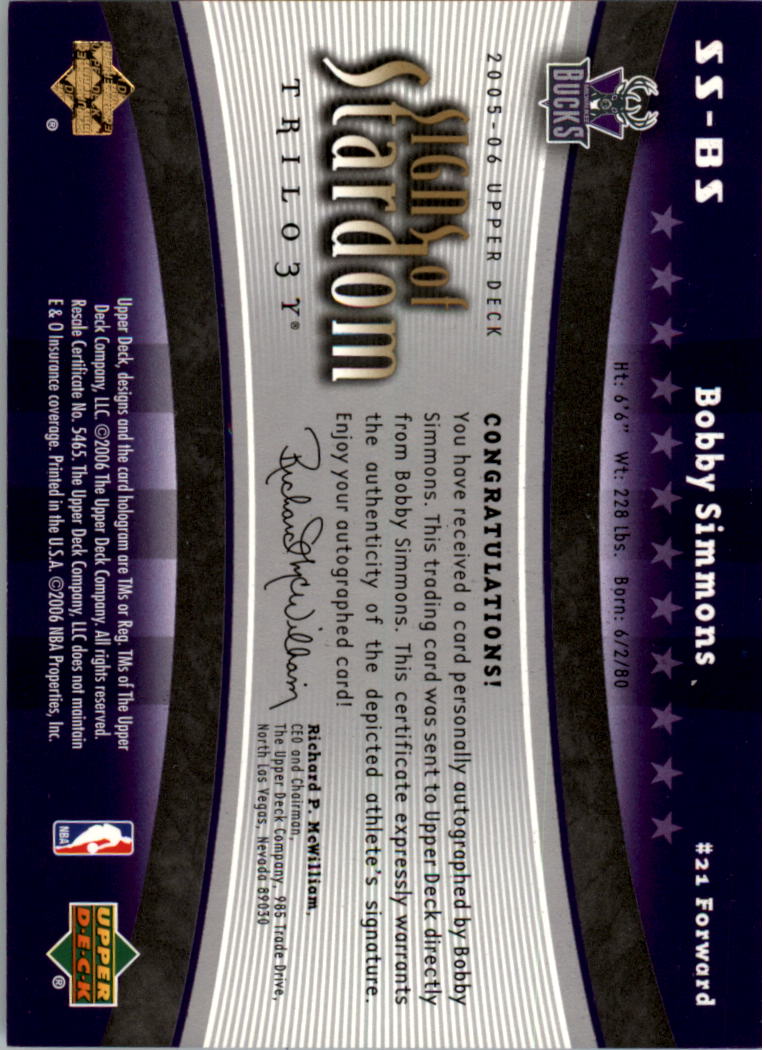 2005-06 Upper Deck Trilogy Basketball Signs of Stardom AUTO You Pick - Picture 7 of 26