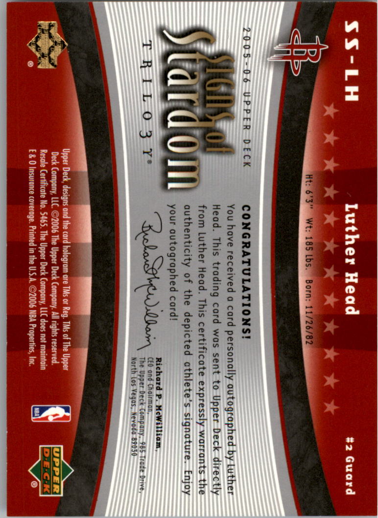 2005-06 Upper Deck Trilogy Basketball Signs of Stardom AUTO You Pick - Picture 16 of 26