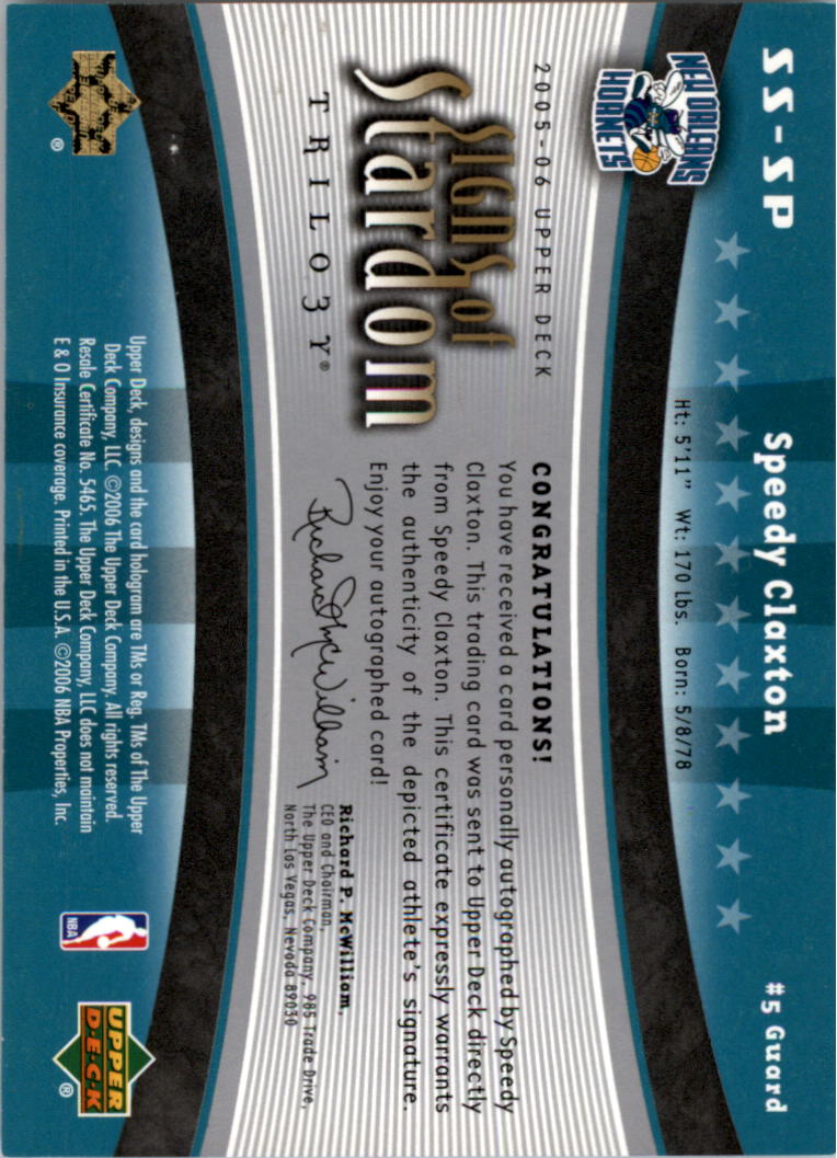 2005-06 Upper Deck Trilogy Basketball Signs of Stardom AUTO You Pick - Picture 20 of 26