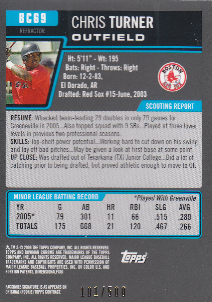 2006 Bowman Chrome Baseball Part 2 Prospects - Picture 430 of 432
