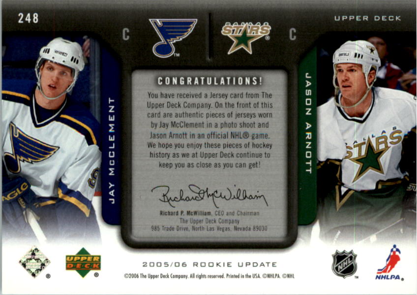2005-06 Upper Deck Rookie Update Hockey Card Pick - Picture 213 of 215